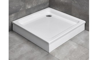 Душовий піддон квадратний Radaway Siros C 80x80x17 см, білий, під облицювання плиткою (SBC8817-1)