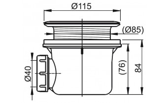 Сифон для піддону Ravak BASIC-90 (X01308)