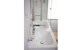 Подвійний умивальник Ravak Chrome 1200 з переливом (XJG01112000)