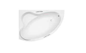 Ванна акрилова Besco Ada 140x90 L, Лівостороння з ручками, асиметрична