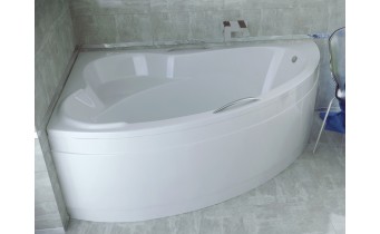Ванна акрилова Besco Ada 140x90 L, Лівостороння з ручками, асиметрична