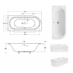 Ванна акрилова Besco Avita Slim 150x75 R, асиметрична, торець бортика 15 мм (WAV-150-NPS) Ванна акрилова Besco Avita Slim 150x75 R, асиметрична, торець бортика 15 мм (WAV-150-NPS)