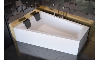 Ванна акрилова для двох осіб Besco Intima Duo 170x125 L, Лівостороння, асиметрична, для пари - велика (WAID-170-NL)