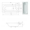 Ванна акрилова Besco Intrica Slim 160x75, пряма (WAIN-160-SL) Ванна акрилова Besco Intrica Slim 160x75, пряма (WAIN-160-SL)