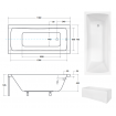 Ванна акрилова Besco Optima 140x70, пряма (WAO-140-PK) Ванна акрилова Besco Optima 140x70, пряма (WAO-140-PK)