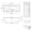 Ванна окремостояча Besco Vera 180x80, біла (WKV-180-WO) Ванна окремостояча Besco Vera 180x80, біла (WKV-180-WO)