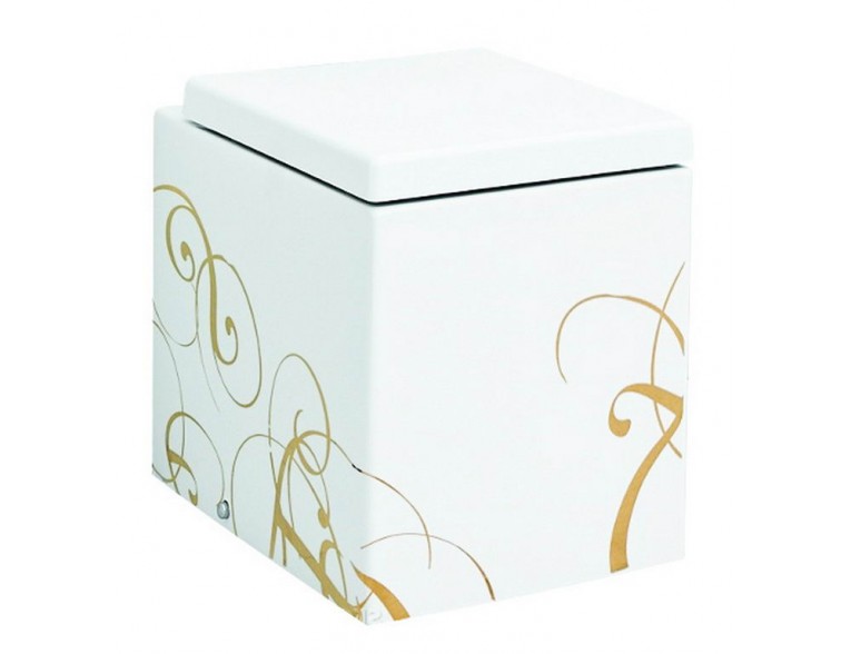 Підлоговий унітаз ArtCeram Block, gold lettering (BKV0020106)