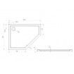Душовий піддон NEW TRENDY NEW AZURA L 100x80x5 см (B-0418) Душовий піддон NEW TRENDY NEW AZURA L 100x80x5 см (B-0418)