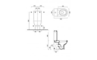 Унітаз моноблок Catalano Sfera 63 Monoblocco|Scocca (1MPSFN00-1SCSC00)