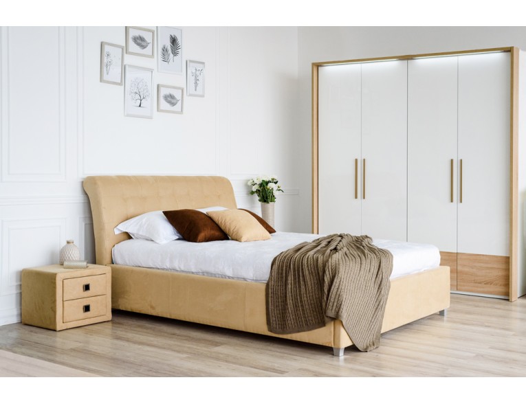 Двоспальне ліжко Embawood Kava time / Кава Тайм 180x200, капучіно (EW12)