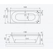 Ванна акрилова пряма Excellent Oceana Slim 160x75 см, Білий матовий / White mat, під забудову, пєдестал, бортик 18 мм Ванна акрилова пряма Excellent Oceana Slim 160x75 см, Білий матовий / White mat, під забудову, пєдестал, бортик 18 мм