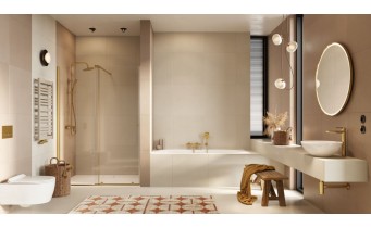 Ванна акрилова пряма Excellent Oceana Slim 160x75 см, Білий матовий / White mat, під забудову, пєдестал, бортик 18 мм