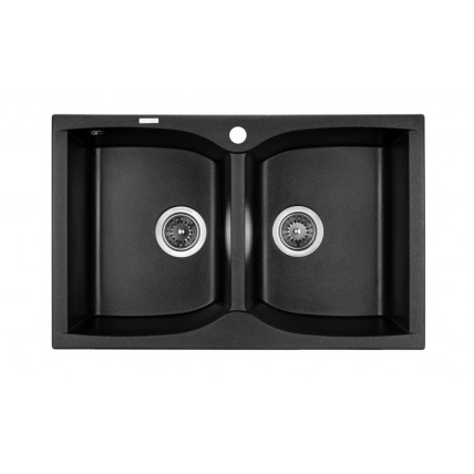 Кухонна мийка Granado Cordoba 780x500 мм, black shine (1201) Кухонна мийка Granado Cordoba 780x500 мм, black shine (1201)