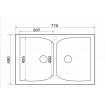 Кухонна мийка Granado Cordoba 780x500 мм, black shine (1201) Кухонна мийка Granado Cordoba 780x500 мм, black shine (1201)