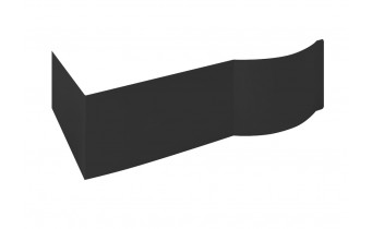 Панель для ванни Besco Inspiro 170 R/L Black / Чорна, фронтальна + бічна + кріплення до обох панелей, екран для ванни (OAI-170-IIC)
