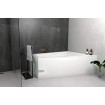 Ванна акрилова для двох осіб Besco Intima Duo 180x125 R, Правостороння, асиметрична з білою панеллю + посилені ніжки + сифон (система зливу) (WAID-180-NP-WH-SF)