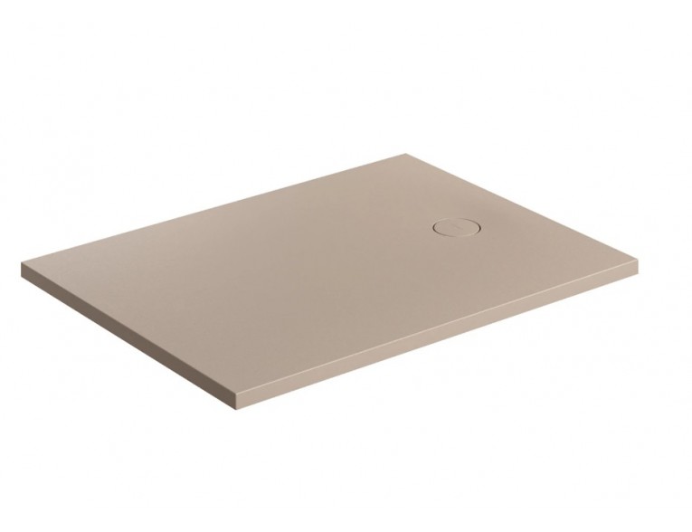 Душовий піддон, камяний Omnires Aquarock M+ 90x120 см, антиковзкий, прямокутний, Бежевий матовий