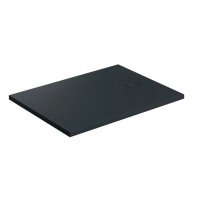 Душовий піддон, камяний Omnires Aquarock M+ 90x120 см, антиковзкий, прямокутний, Чорний матовий