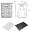 Душовий піддон конгломерат SMC, прямокутний Besco Vexo Black UltraSlim 120x90x3,2 см, Чорний матовий, із структорованою поверхнею Душовий піддон конгломерат SMC, прямокутний Besco Vexo Black UltraSlim 120x90x3,2 см, Чорний матовий, із структорованою поверхнею