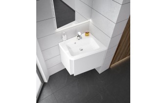 Кутовий умивальник Ravak 10 550 L з литого мармуру (XJIL1155000)