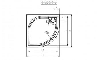 Душовий піддон Riho Kolping 800х800, білий (DB10)