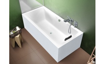 Акрилова ванна Riho Lugo Plug & Play 170x75 R, пряма + ніжки (BD61005)