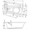 Ванна акрилова Riho Delta асиметрична 150x80 см, L , Лівостороння (BB81) Ванна акрилова Riho Delta асиметрична 150x80 см, L , Лівостороння (BB81)