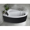 Панель для ванни Besco Rima 130 R/L Black / Чорна,+ кріплення до панелі, екран для ванни (OAR-130-NSC)