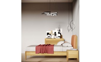 Двоспальне ліжко WoodSoft Rimini / Ріміні 140x200, Ясень (Rimini140200JAS)