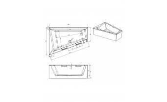 Акрилова ванна Riho Doppio Plug & Play 180x130 R, асиметрична + ніжки (BD44005)