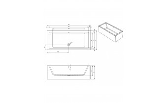Акрилова ванна Riho Lugo Plug & Play 200x90 R, пряма + ніжки (BD71005)