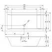Акрилова ванна Riho Rethink Cubic 180x90, пряма з сифоном click / clack (BR09005) Акрилова ванна Riho Rethink Cubic 180x90, пряма з сифоном click / clack (BR09005)