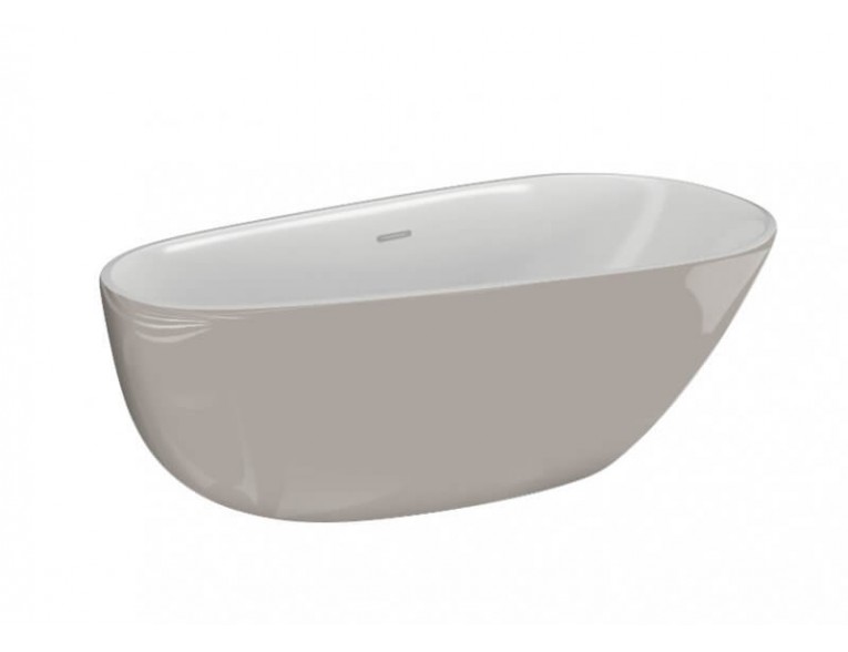 Окремостояча ванна Polimat SHILA 170x85, сіра + ніжки (00431)