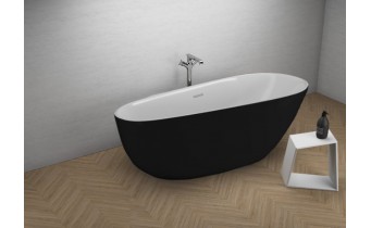 Ванна Polimat SHILA 170х80 чорна мат + ніжки (00345)