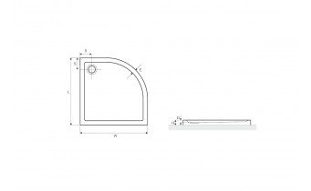 Піддон півкруглий EXCELLENT Sense 900x900, низький (BREX.SEN09WHN)