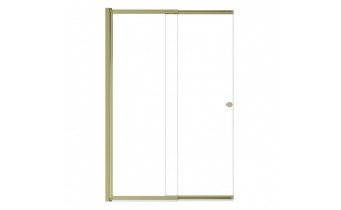 Душова шторка на ванну Besco Easy Slide Gold / колір золота 1000x1500 мм, на 2 секції, розсувні, відкривана 180 градусів, прозоре скло (PESG-2S)