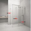 Фронтальна частина душової кабіни Radaway Euphoria Walk-in W4 140 (383146-01-01)