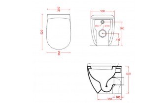 Підлоговий унітаз ArtCeram File 2.0 THE.RIMLESS, glossy black (FLV0050300)