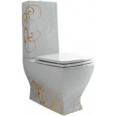 Унітаз моноблок ArtCeram Jazz, gold lettering (JZV0030106) Унітаз моноблок ArtCeram Jazz, gold lettering (JZV0030106)