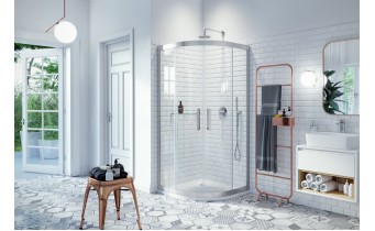 Душова кабіна EXCELLENT Seria 600 півкругла 90x90 розсувна (KAAC.1901.900)