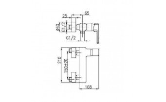 Змішувач для душу Armatura Korund (4006-010-00)