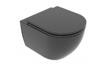 Підвісний унітаз GSG LIKE XXS 48,5 см Smart Clean glossy Black (LKWCSOXXS002)