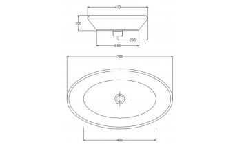 Умивальник на стільницю ArtCeram Oval, white (OVL0010100)