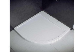 Душовий піддон акриловий, напівкруглий Besco Axim Ultraslim 80x80 см (BAX-80-NR)