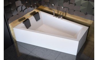 Ванна акрилова для двох осіб Besco Intima Duo 170x125 L, Лівостороння, асиметрична, для пари - велика (WAID-170-NL)