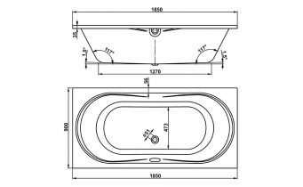 Ванна акрилова Vagnerplast Briana 185x90 см (VPBA185BRI2X-01)