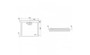 Душовий піддон Polimat Comfort 90x90 білий (00045)