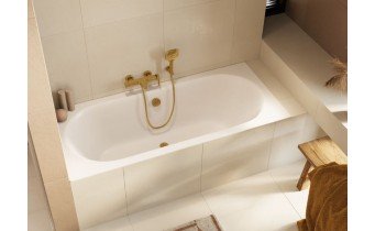 Ванна акрилова пряма Excellent Oceana Slim 160x75 см, Білий матовий / White mat, під забудову, пєдестал, бортик 18 мм Ванна акрилова пряма Excellent Oceana Slim 160x75 см, Білий матовий / White mat, під забудову, пєдестал, бортик 18 мм