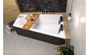 Ванна акрилова для двох осіб Besco Intima Duo 170x125 R, Правостороння, асиметрична + два чорних підголівника + посилені ніжки (WAID-170-NP-BL-NG) Ванна акрилова для двох осіб Besco Intima Duo 170x125 R, Правостороння, асиметрична + два чорних підголівника + посилені ніжки (WAID-170-NP-BL-NG)