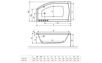 Ванна акрилова Excellent Magnus 150x85 см, Правостороння (WAEX.MGP15WH)